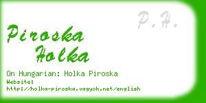 piroska holka business card